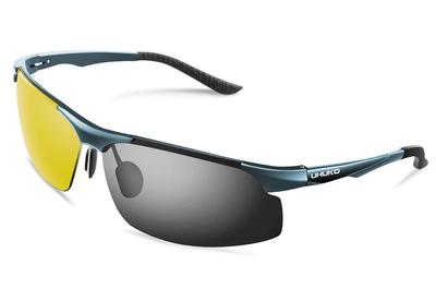 UHUKO Photochromic Night Polarized Sunglasses Night Photochromic UV400 Sports Sunglasses for Cloudy Nighttime Outdoor Sunglasses, Brightening, [Day &
