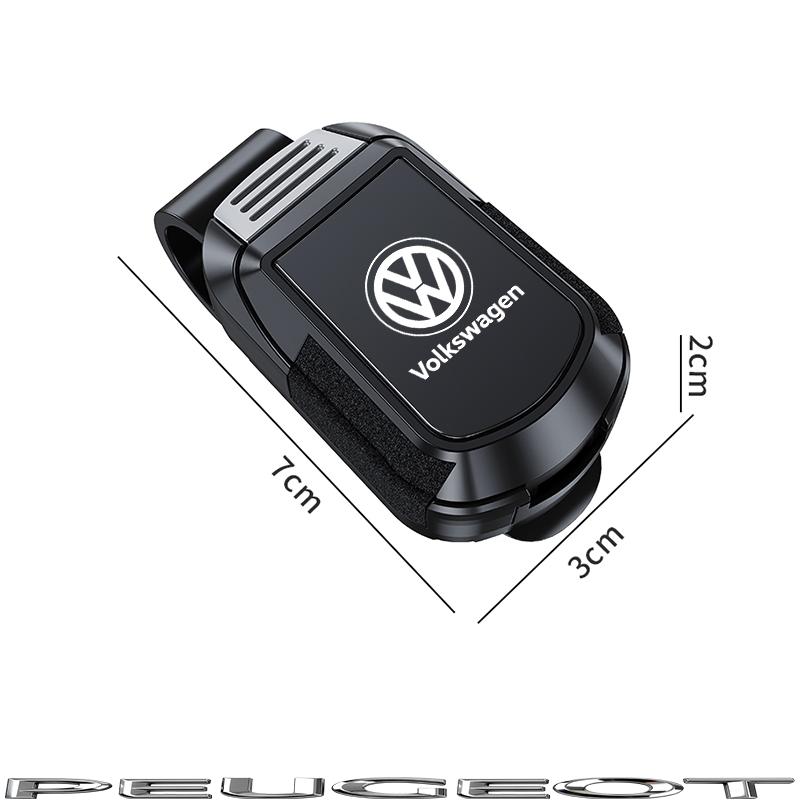 Car Sun Visor Glasses Holder Sunglasses Case Eyeglasses Clip For VW GTI Polo T5 Passat B6 Golf Tiguan Taigo Jetta T-ROC Hub Cap
