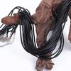 AAGWW 2mm*45cm 100pcs Leather Necklace Cords for DIY Handmade Necklaces with Lobster Buckles (Design: 2mm Thickness, Black, Total of 100)