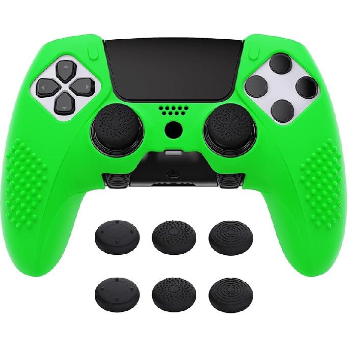 PlayVital 3D Studded Edition Anti-Slip Silicone Cover Case for ps5 Edge Controller, Soft Rubber Protector Skin for ps5 Edge Wireless Controller with