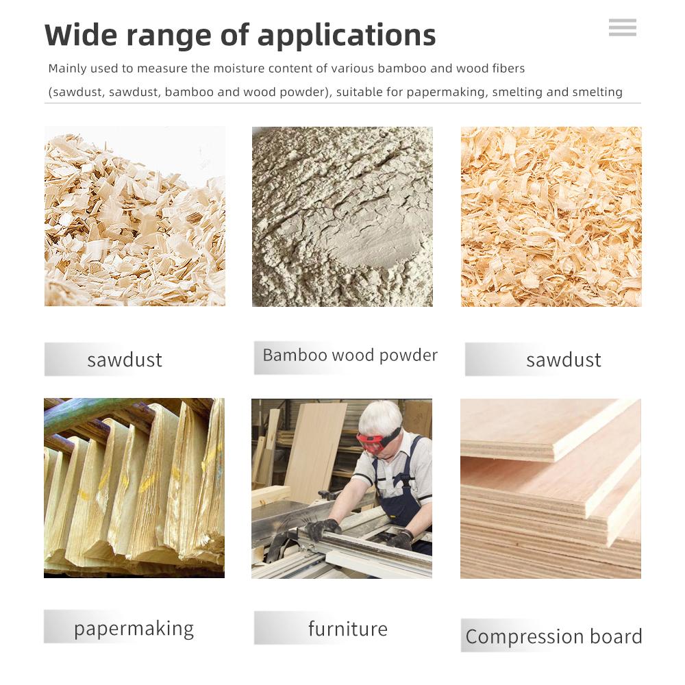 TK100W High-precision Professional Wood Sawdust Powder Moisture Meter Bamboo Powder Paillasse Hay Bale Peat Hygrometer