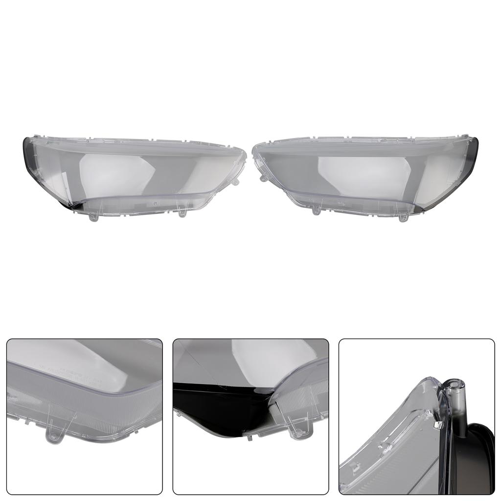 Left+Right Headlight Lens HeadLamp Cover Shell For Acura TLX 2018-2020