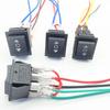 1PC Double Reset 220V 10A Momentary Polarity Reversing Rocker 6 Pin 3 Position Rocker Toggle Switch Motor Control Car