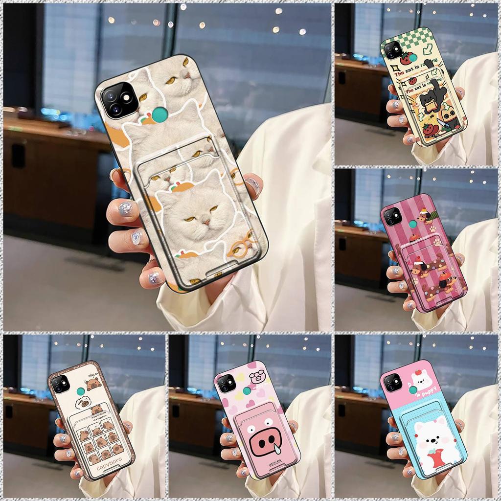 protective TPU Phone Case For Itel P36 Play/Vision1 Cover Dirt-resistant Waterproof Card sleeve Cartoon Graffiti Durable