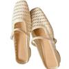 Sheepskin version! Inner heightening bag head half drag women's summer thick heel woven hollow Mary Jane cool slippers women's outer shoes