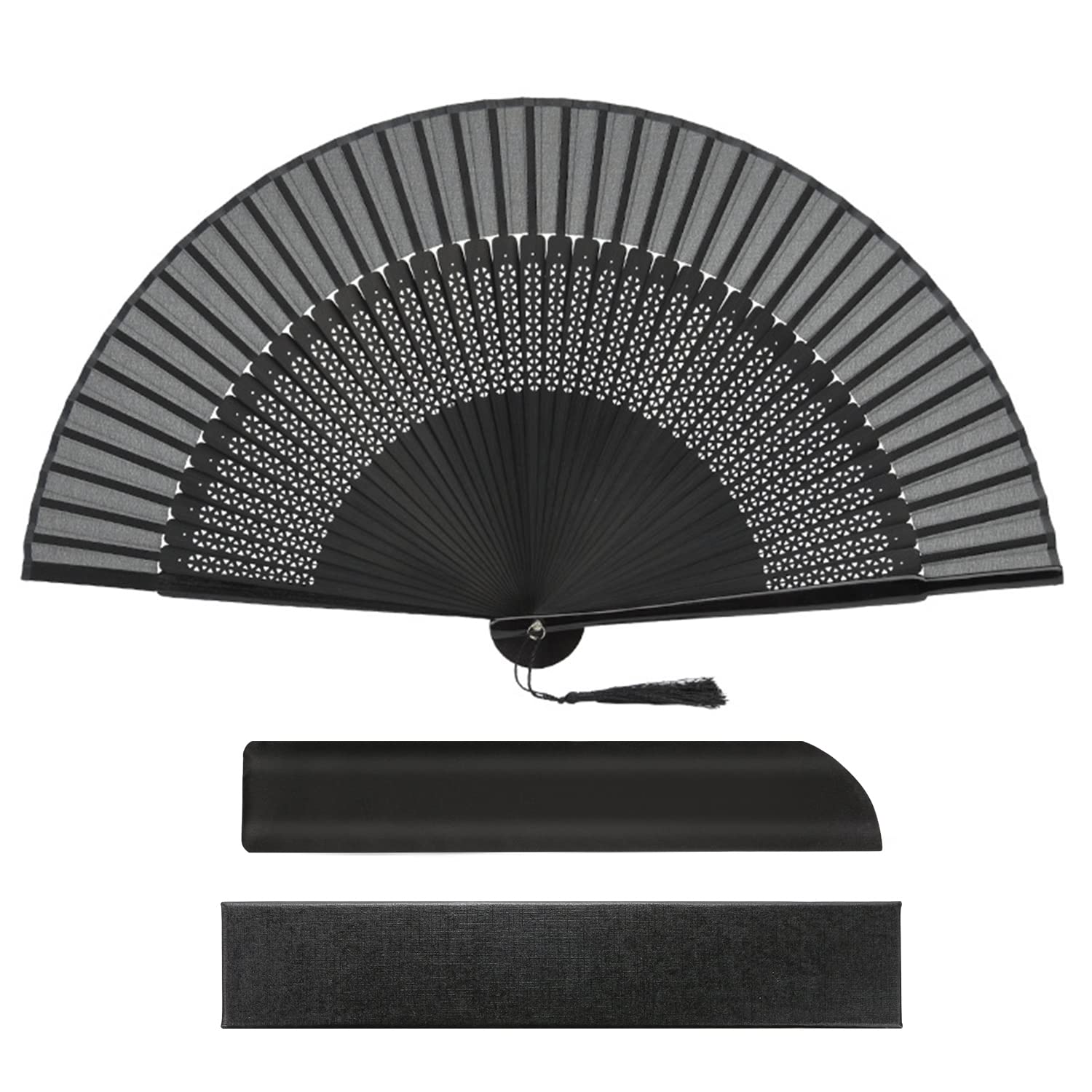 

YOVOY Складной Премиум Стильный и Складной Веер для Подарка для Фейерверка Японская Одежда и Тепловая Волна Подарочный Пакет и Набор Коробка Окно Мужской Веер, Шелк,