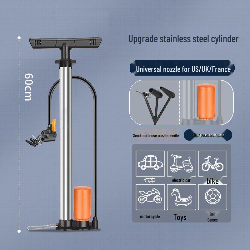 High-Pressure Electric Air Pump for Bikes, Cars, Motorcycles, and Sports Equipment.