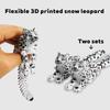 1/2 Piece Set of Leopard Pattern 3D Ornaments, Realistic Snow Leopard Figurines, Decorative Animal Models, Black and White Snow Leopard, Un