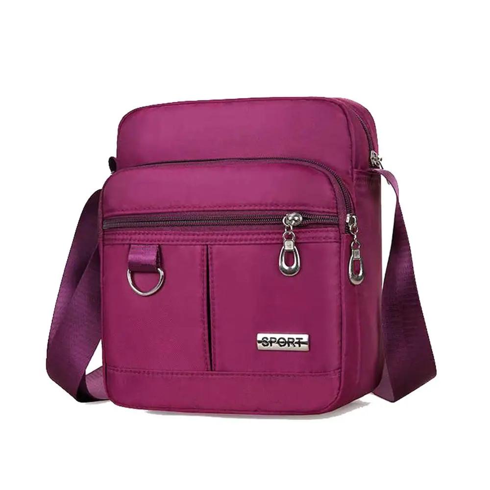 Mehrere Taschen Hohe Kapazität Damen Nylon Umhängetasche Cross Body Schultertasche Messenger Tasche Oxford Klappe Handtaschen