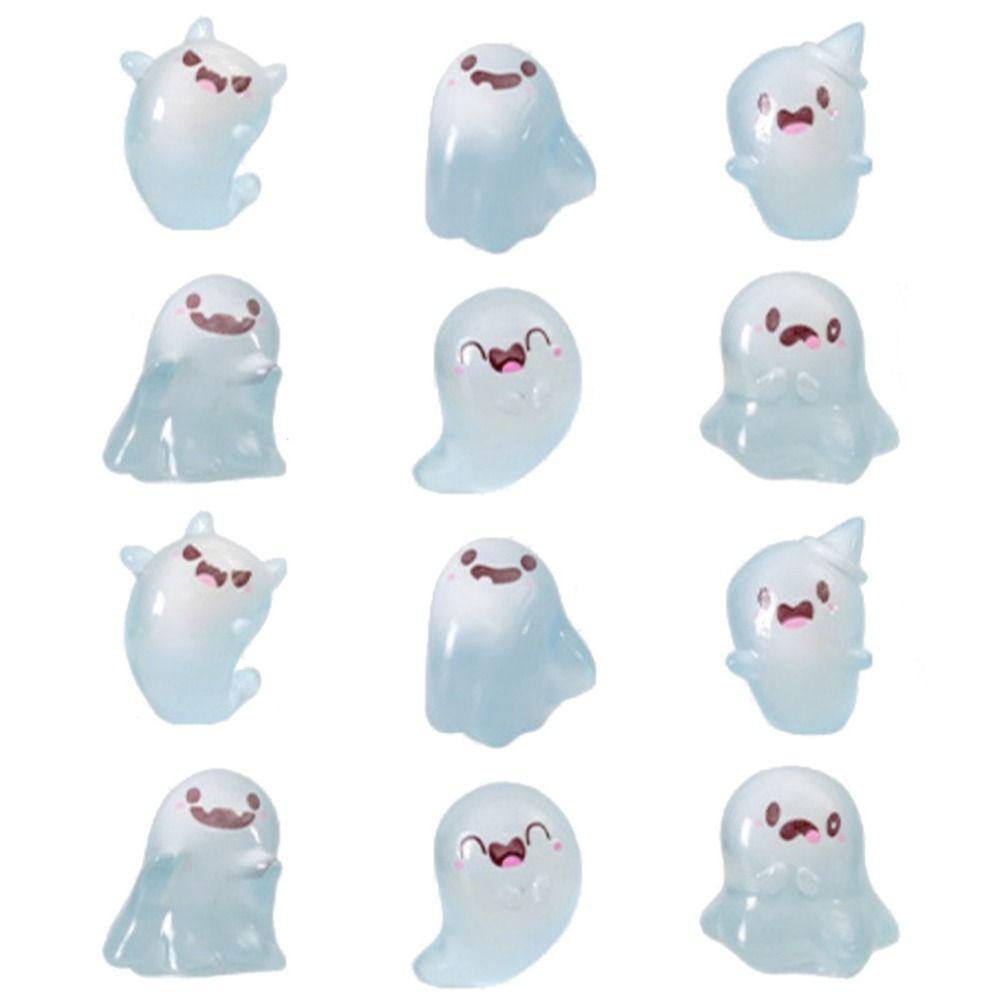 12/24PCS Micro Landscape Luminous Figures Ornament DIY Ornament Fill Accessories Halloween Party