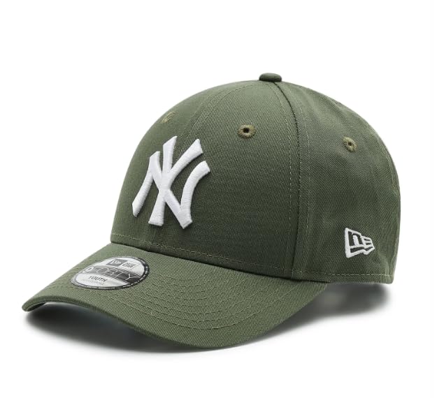 New Era 9FORTY YOUTH Baseball Cap NY Moss Choice of Yankees or Dodgers Caps (Youth, Green) - Kids'