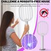 Rechargeable Electric Mosquito Swatter Foldable Mosquito Killer Racket with Automatic Insect Trap Mesh and USB Charging for Home Use