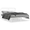 VidaXL Cadre de lit métal sans matelas et tête de lit blanc 140x190 cm 377166