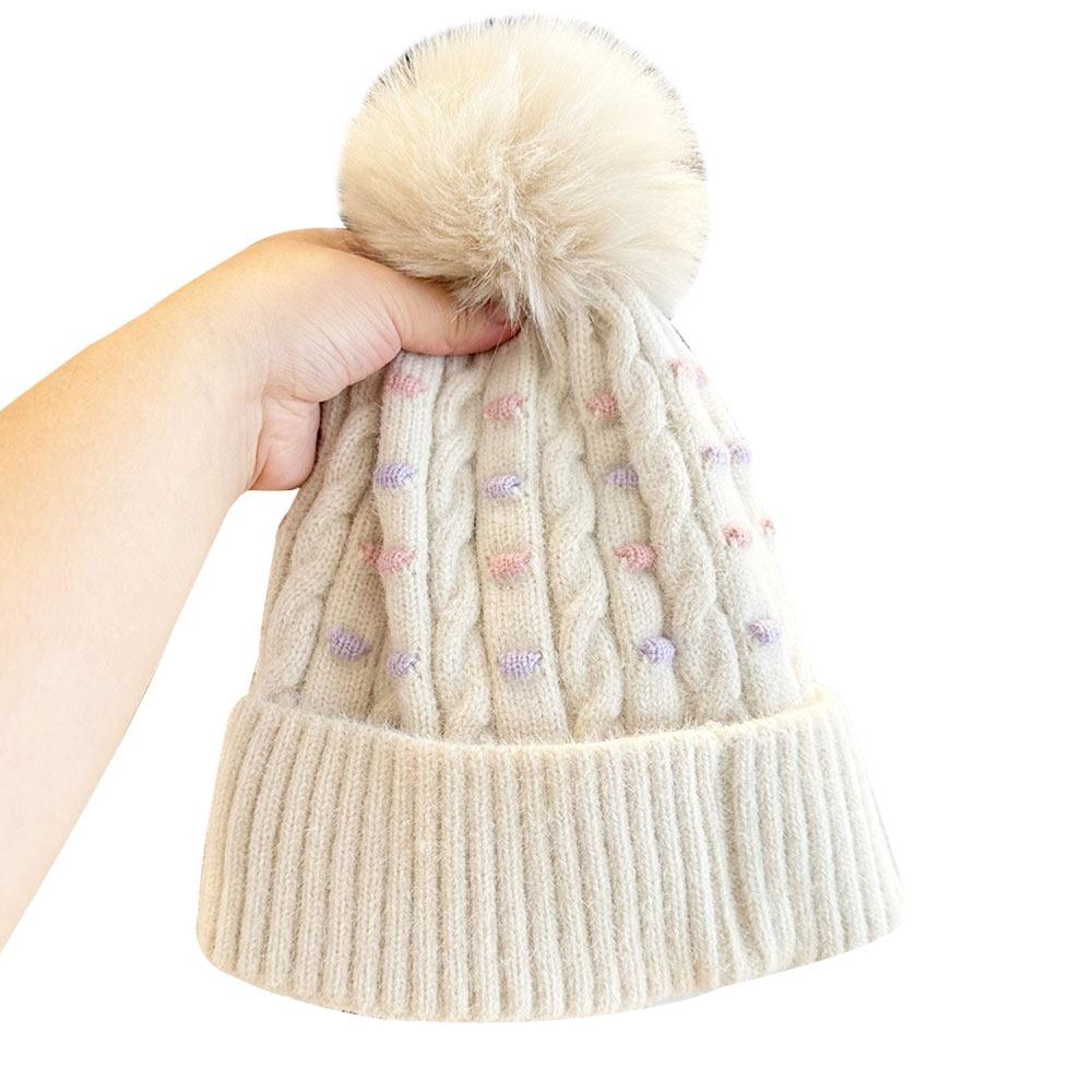 Fashion Warm Winter Hat Ear Protection Thickened Knitted Cap Elastic Plush Beanie Hats Women