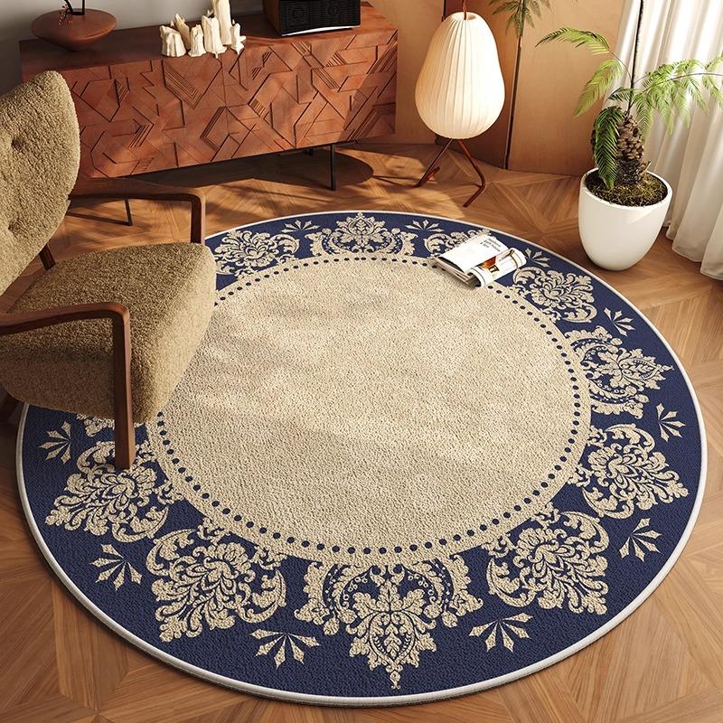 

Round Carpet Living Room Floor Mat Non-slip Rug Bedroom Carpet Bedside Foot Mat Home Decoration Rug Alfombra de sala de estar 90x90cm