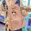 Girls Black Travel Waterproof School Bag Women New Nylon Laptop Book Bag Trendy Fashion Cute Female Ladies College Backpack Cool