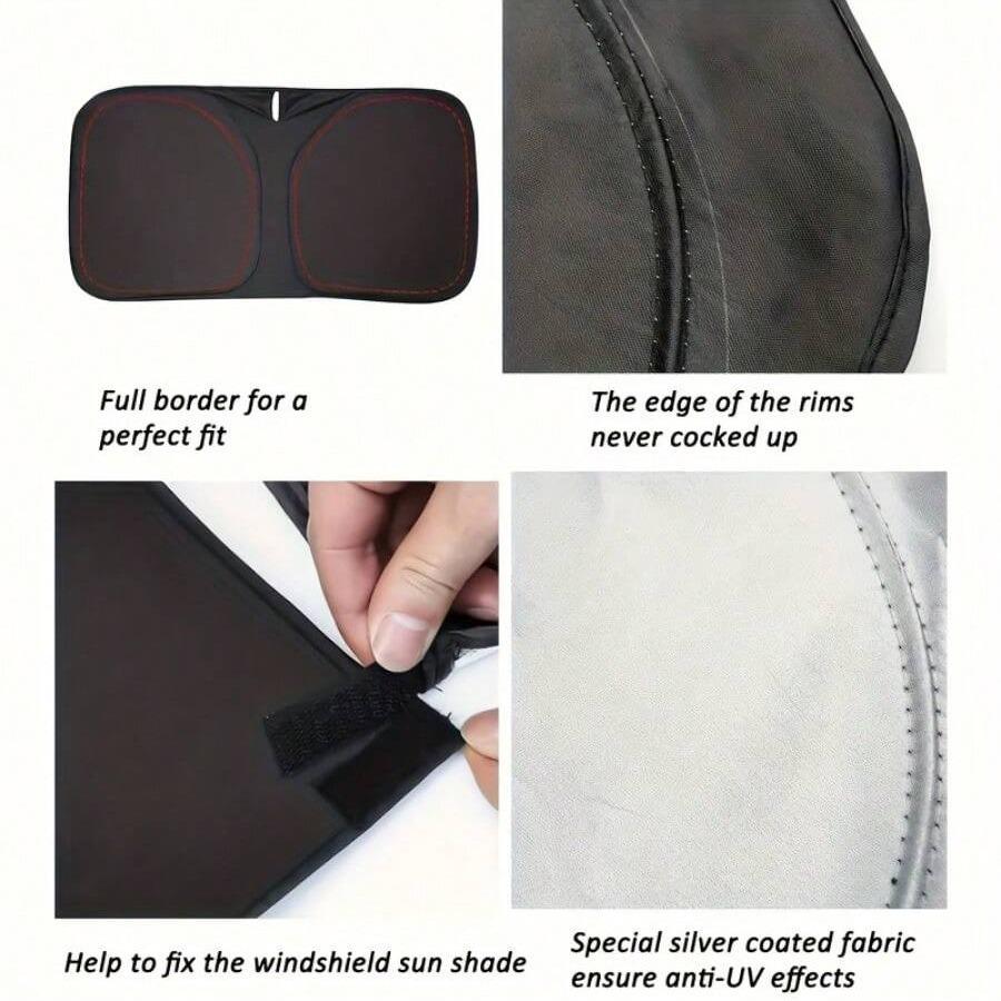 Sunscreen and heat insulation sunshade for car front windshield, sunshade cloth for car front windshield