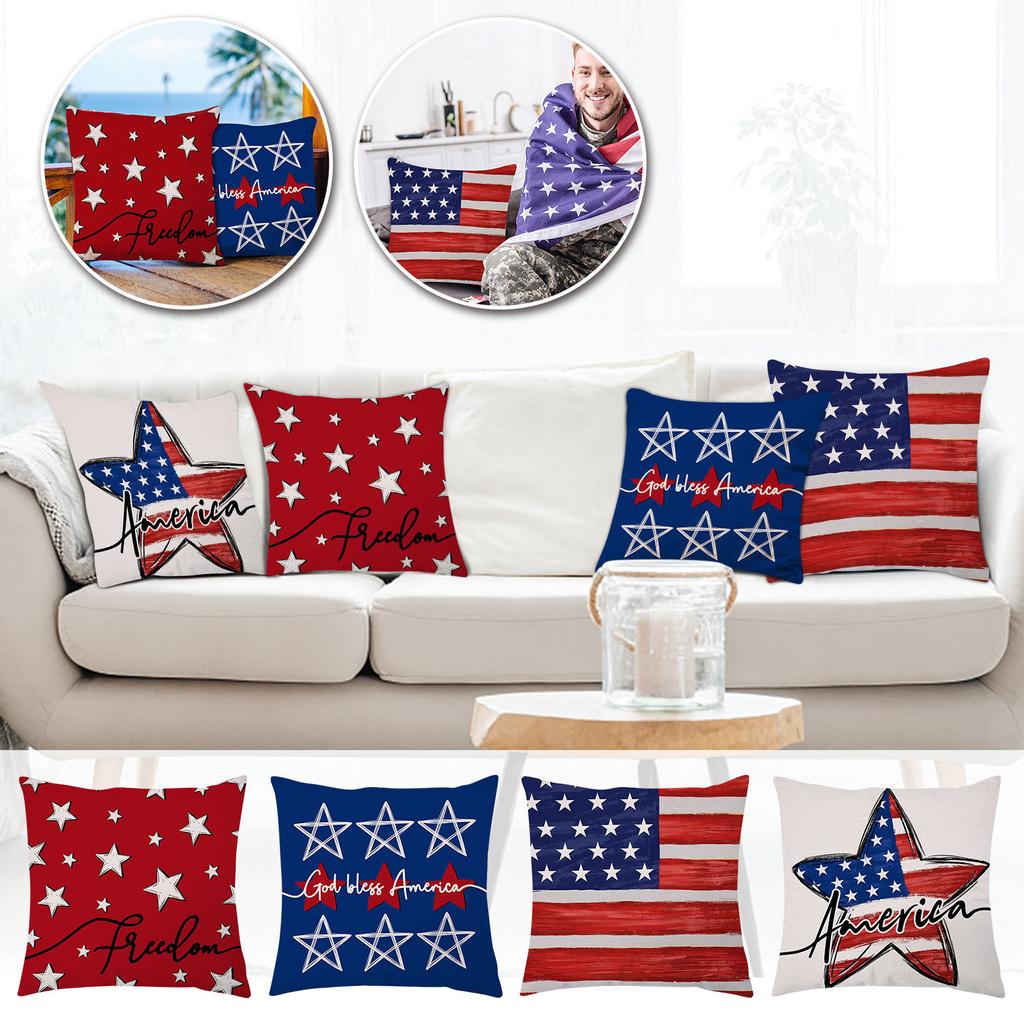 4PC 7.4 Decorations Home Decor Patriotic Day American Flag Stars And Stripes, Indoor And Outdoor Decoration Independence Day