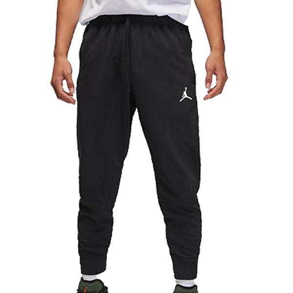 Jordan Solid Logo Print Drawstring Jogger Knit Sweatpants Men Bottoms Black DQ7333-010