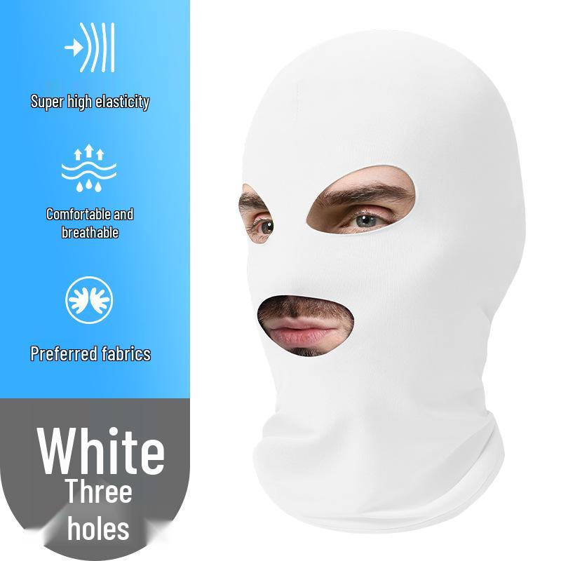 Breathable Summer Three-Hole Sunscreen Mask for Outdoor Cycling and Sun Protection