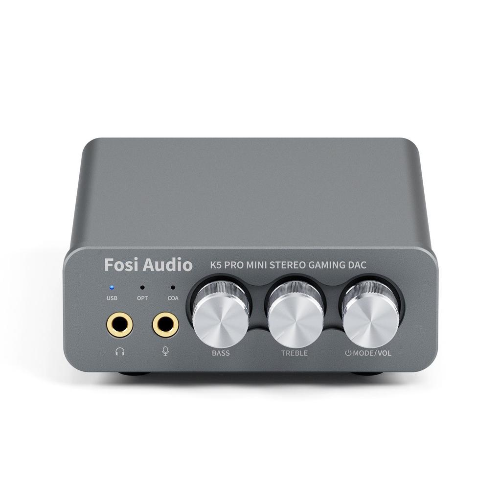 FosiAudio K5PRO DAC Headphone Amplifier & External Sound Card for PC Gaming