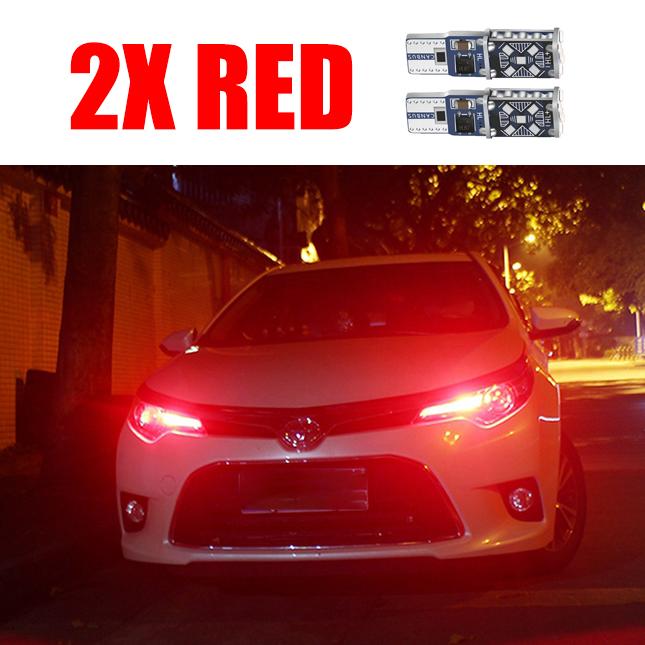 

2X T10 W5W светодиодные автомобильные габаритные огни WY5W 168 501 2825 автоматические клиновые поворотные боковые лампы салон автомобиля купольная лампа для чтения красный