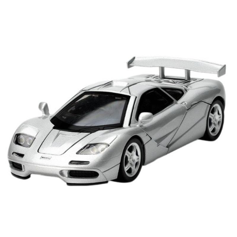 

1/32 McLaren F1 XP4 XP5 1933 Supercar Alloy Metal Diecast Model Car Sound & Light Pull Back Collection Hobby Decoration Birthday серебряный