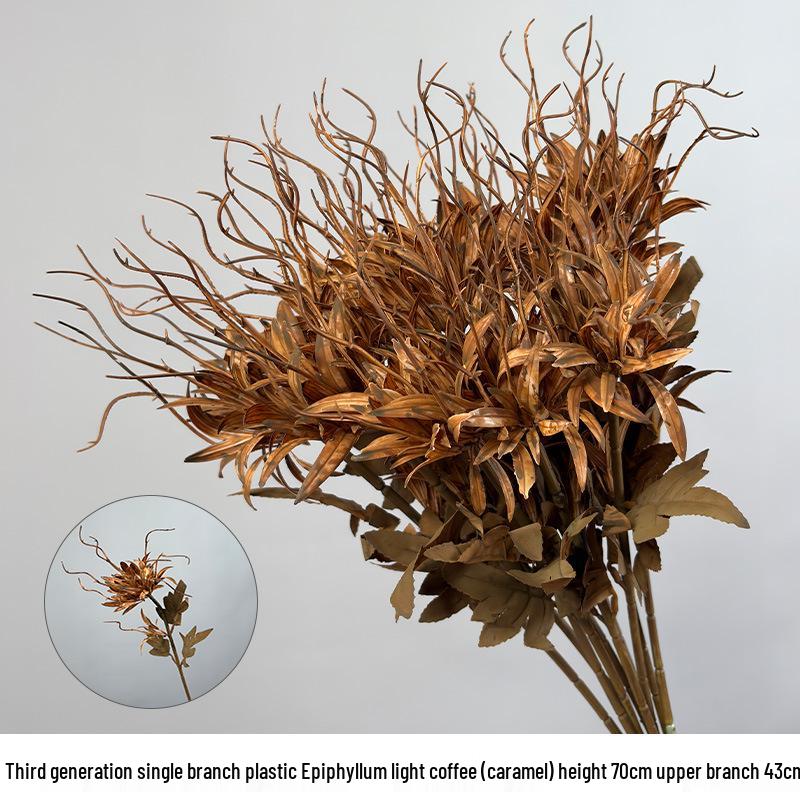 Karamelkleurige Kunstbloemen Bruiloftsdecoratie - Plafond- en Wegdekarrangementen, Koffietint Nepbloemen.
