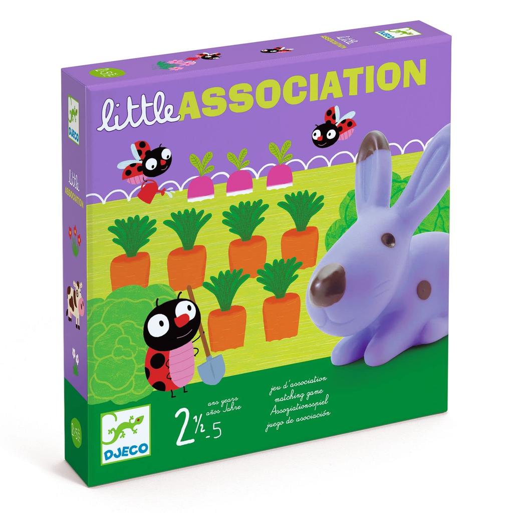 DJECO Little Association Card Game DJ08553, Montessori Educational Animal Memory Game Toy for Toddlers Ages 2-6, Boys Girls Birthday Gift