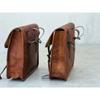Leather Motorcycle Bags Saddle Bag Panniers Side Pouch Brown Saddlebags Luggage
