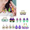 Fashion Carnival Earrings Bohemian Colorful Dangle Drop Earrings Brazilian Sambas Dancer Ear Accessories Pendant Earrings