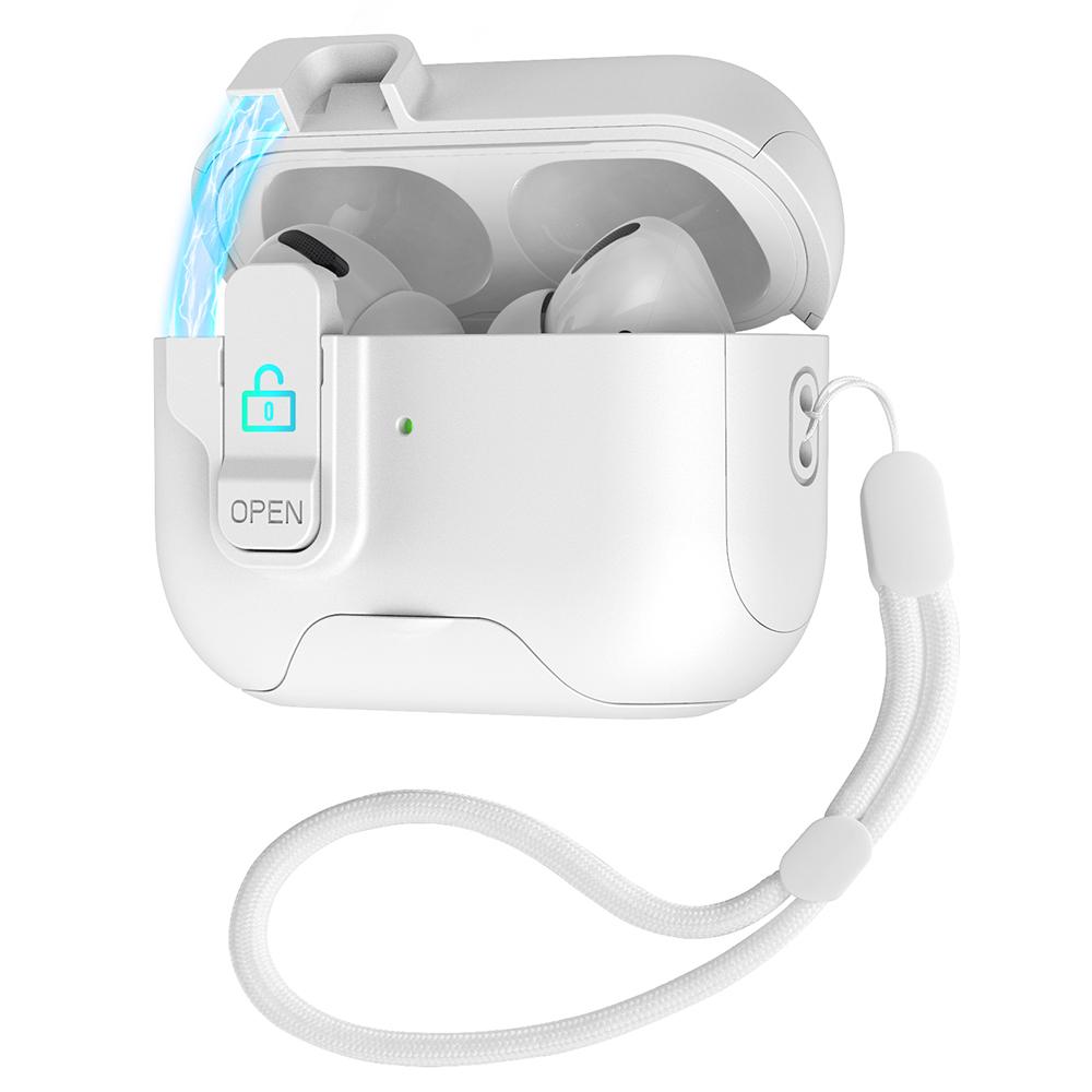 

For AirPods Pro 2 Protective Case Splicing Color Earphone Cover with Auto Pop-Up Magnetic Lid/Lanyard K