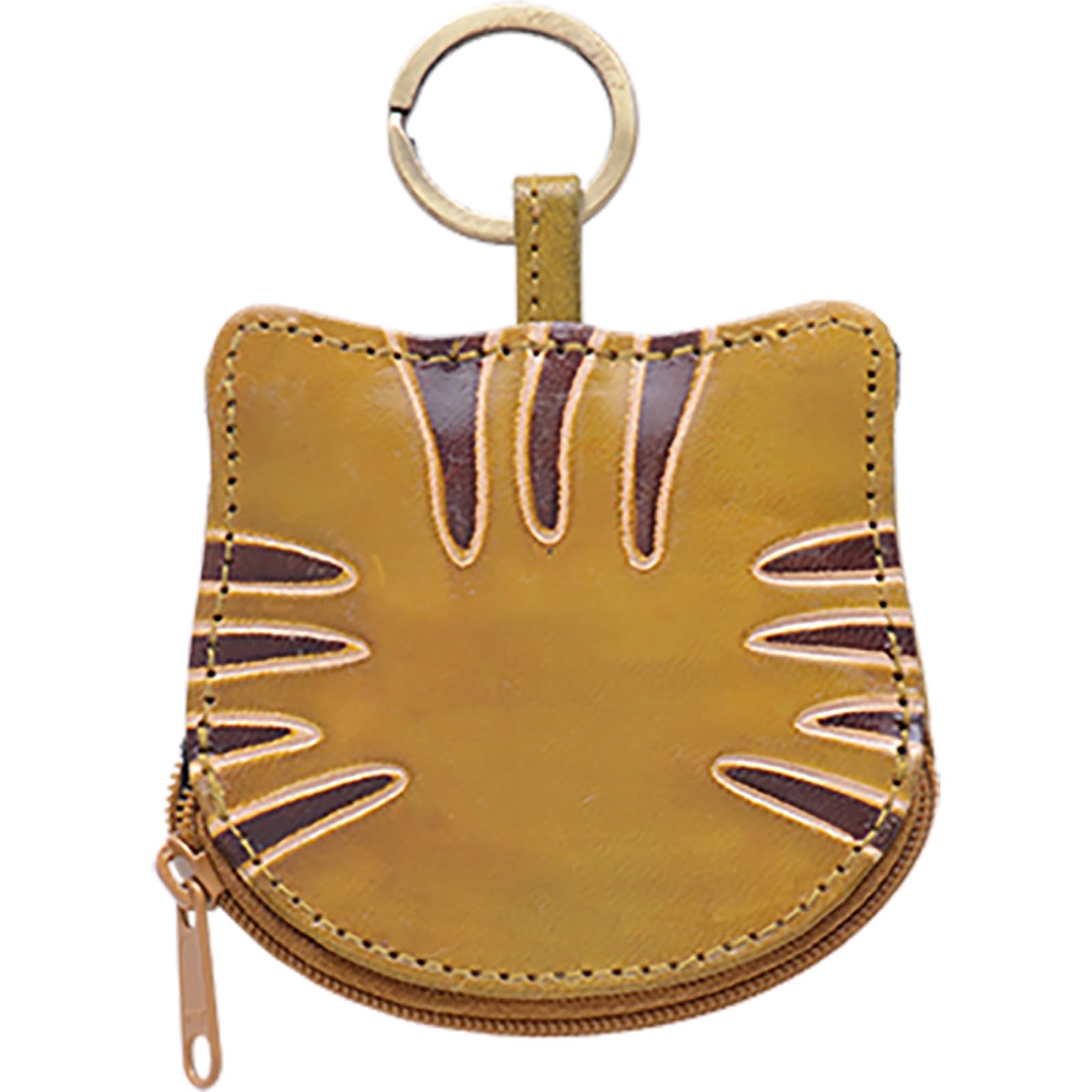 

AND PACKABLE Key Ring/Coin Purse/Wallet, Approx. 8.6cm, Cat Design, Brown Tabby, 61406