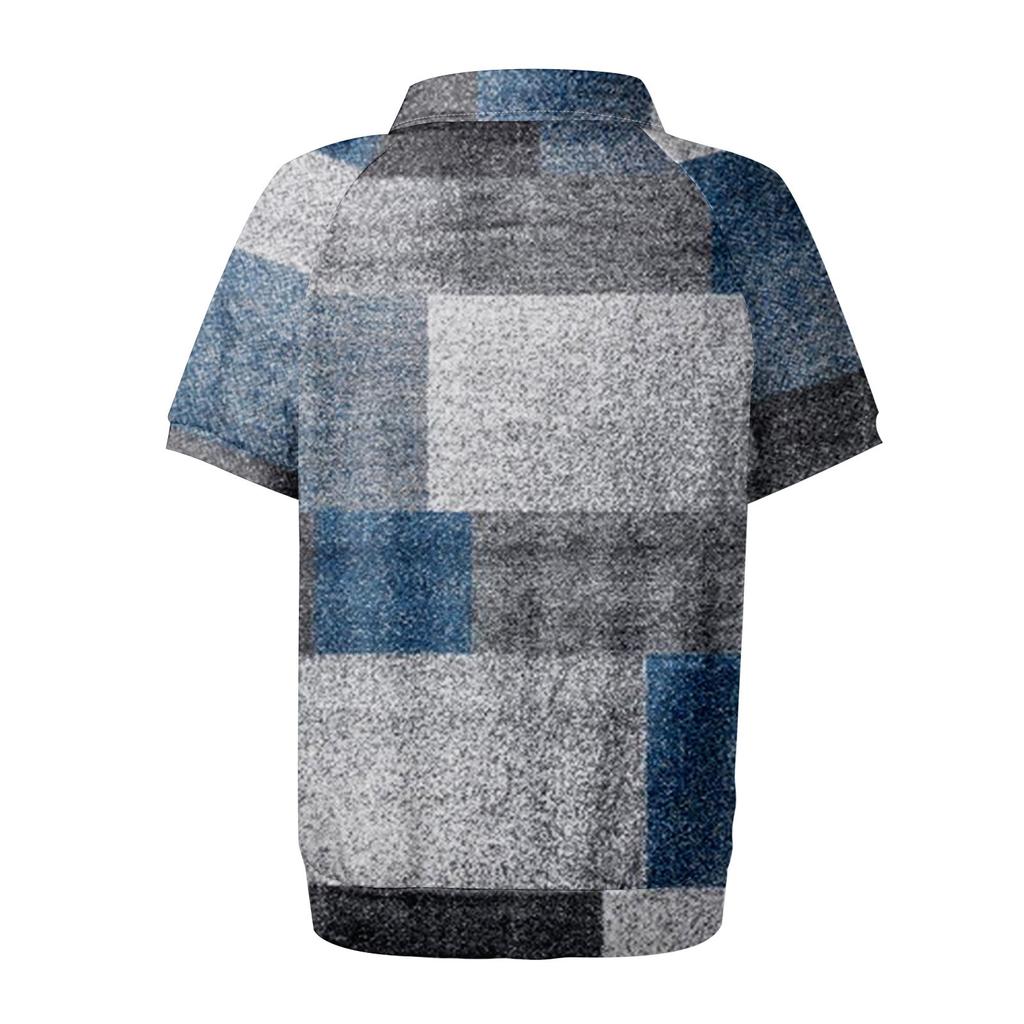 Women's Casual Floral Print V-Neck Short Sleeve Decorative Button T-Shirt Top