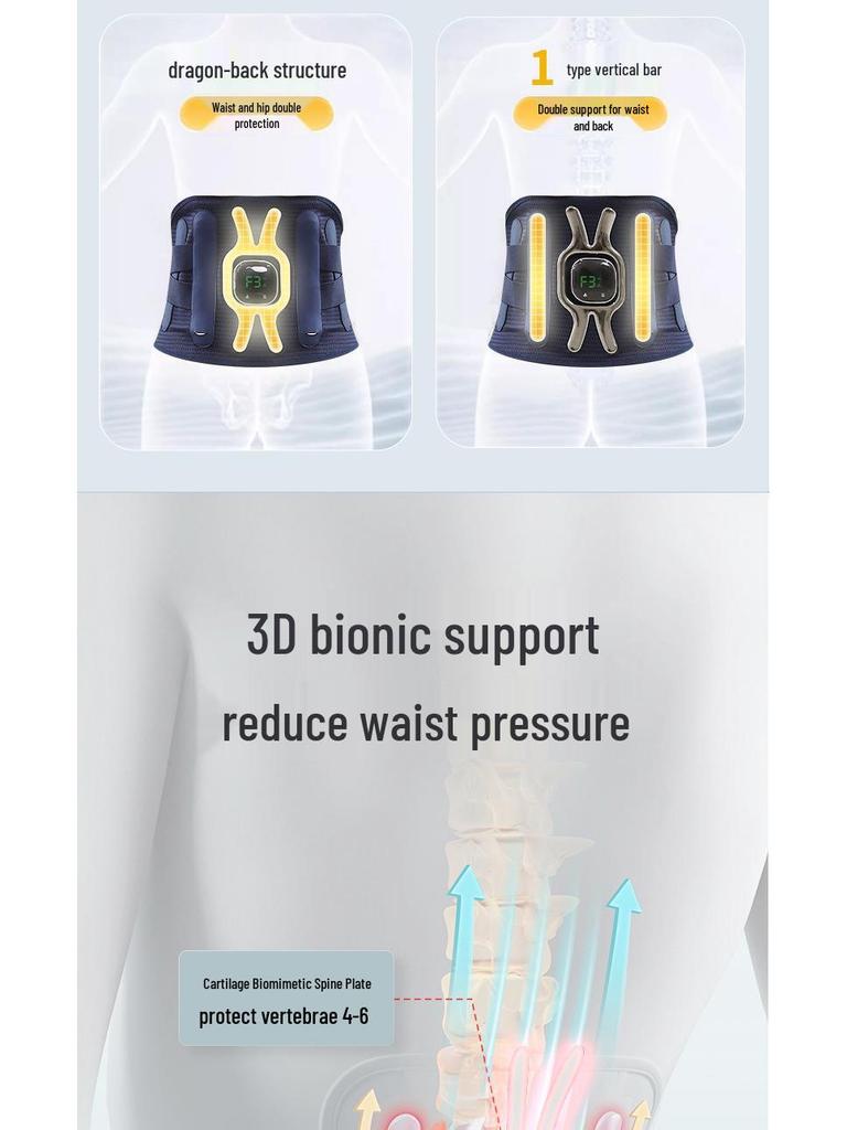 Vibrating Heated Back Support Belt Massager for Pain Relief