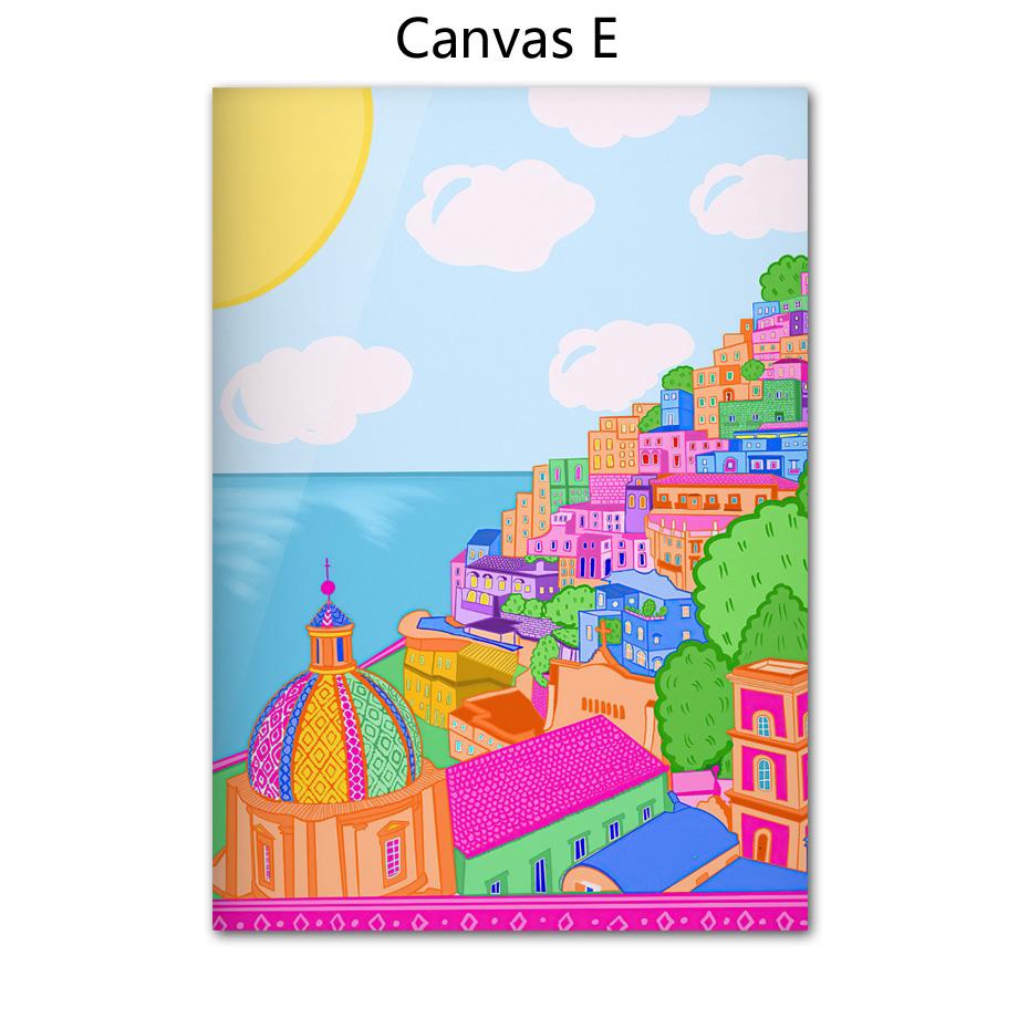 Morocco Paris Spain Pasta Bee Mermaid Bus Nordic Posters And Prints Wall Art Canvas Painting Wall Pictures For Living Room Decor