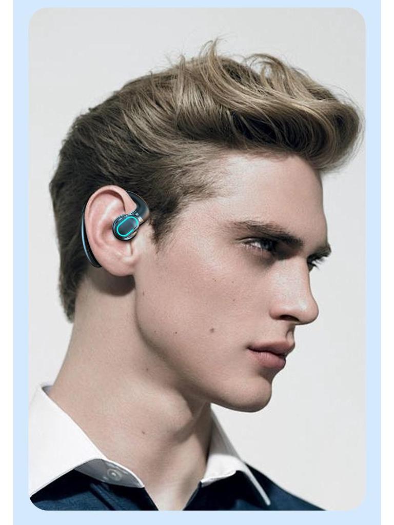 F80 Bluetooth Earphones: Over-Ear, Air Conduction, Single-Ear with Digital Display