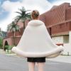 Autumn and Winter New Thick Knitted Cloak Cheongsam Solid Color Versatile Wool Shawl Warm Evening Dress Outer Cloak