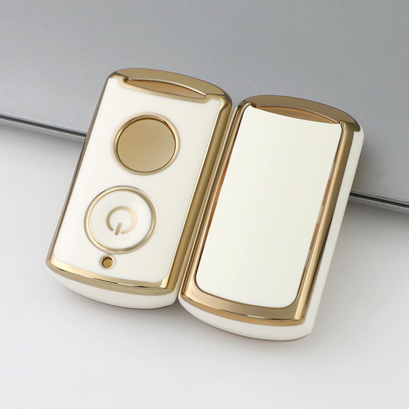 Gold Edge Key Cover for Yamaha NVX155, QBIX, AEROX Motorcycles