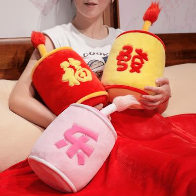 Creative Fireworks Firecrackers Plush Soft Pillow With Blanket Festival Atmosphere Holiday New Year Gift Party Decoration