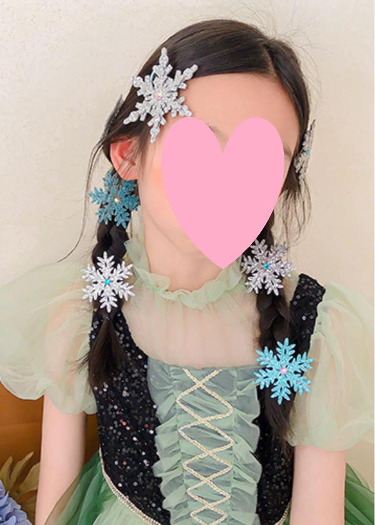 Eiskönigin Cosplay Haarschmuck 6-teiliges Set mit Schneeflocken-Haarklammern für Kinder und Erwachsene