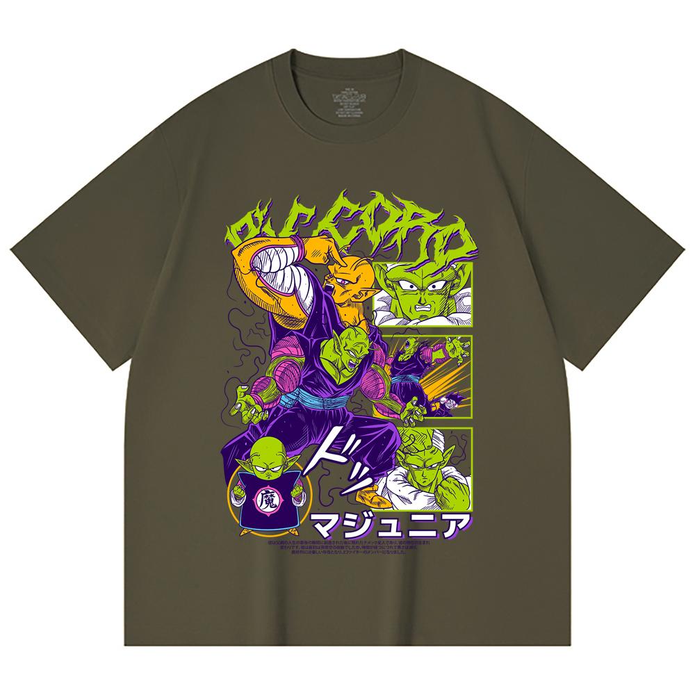 230 Gsm 100% Cotton Dragon Ball V3 Piccolo Print Unisex Heavy Cotton T Shirt