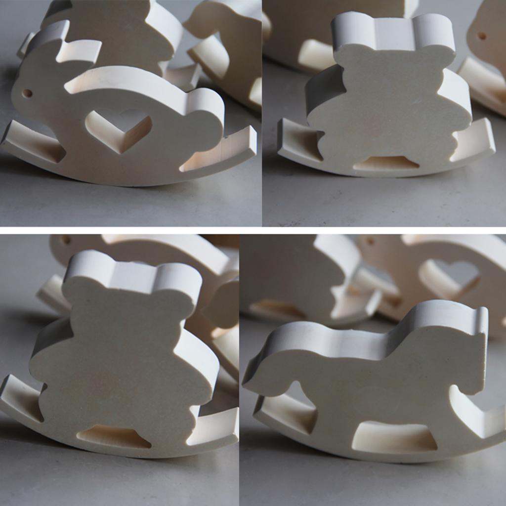 Forma silikonowa koń na biegunach Ornament Formy do gipsów dekoracyjnych Ręcznie robione odlewy zwierząt Formy do dekoracji świątecznych