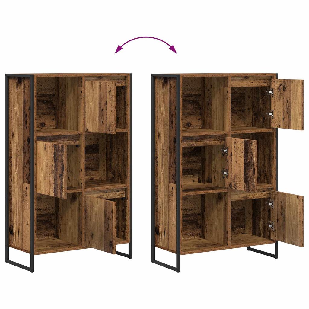 Vintage style Bookshelf Reclaimed Wood Look 68 x 30 x 108.5 cm Engineered Wood