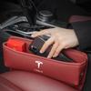 Leather Car Seat Gap Organizer Crevice Side Storage Box Filler Side Storage Pocket for Tesla Model 3 Model S X Y Style Roadster