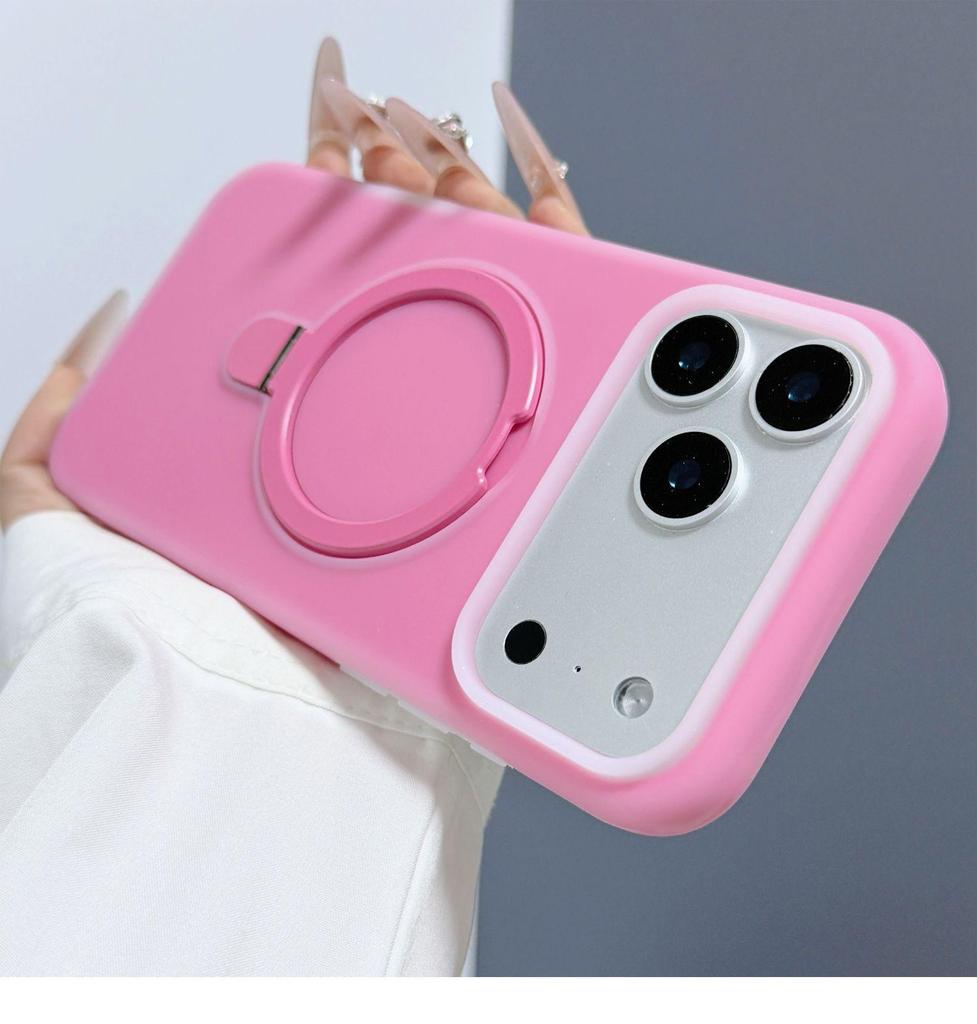Liquid Jelly iPhone 17 PM Case with Magnetic Stand, Anti-slip Protection, and Full Coverage