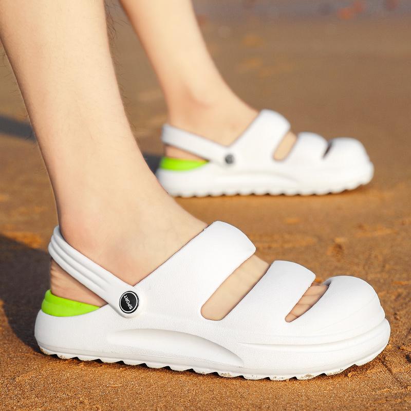 Light Men's Women Slippers Garden Summer Chef Casual Shoes for Men Outdoor Wading Beach Sandals Kitchen Antiskid Sports Platform