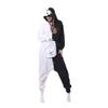Autumn And Winter Cartoon Animal One-Piece Pajamas Black Powder Bear Fleece Loungewear