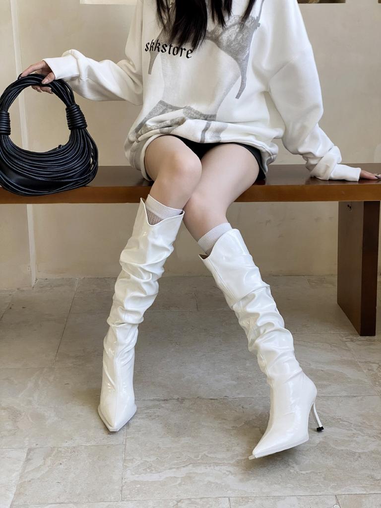 2025 Autumn New Pointed Thin Heel High Heel Temperament Thin French Fashion Sexy Beauty Female Internet Celebrity Boots