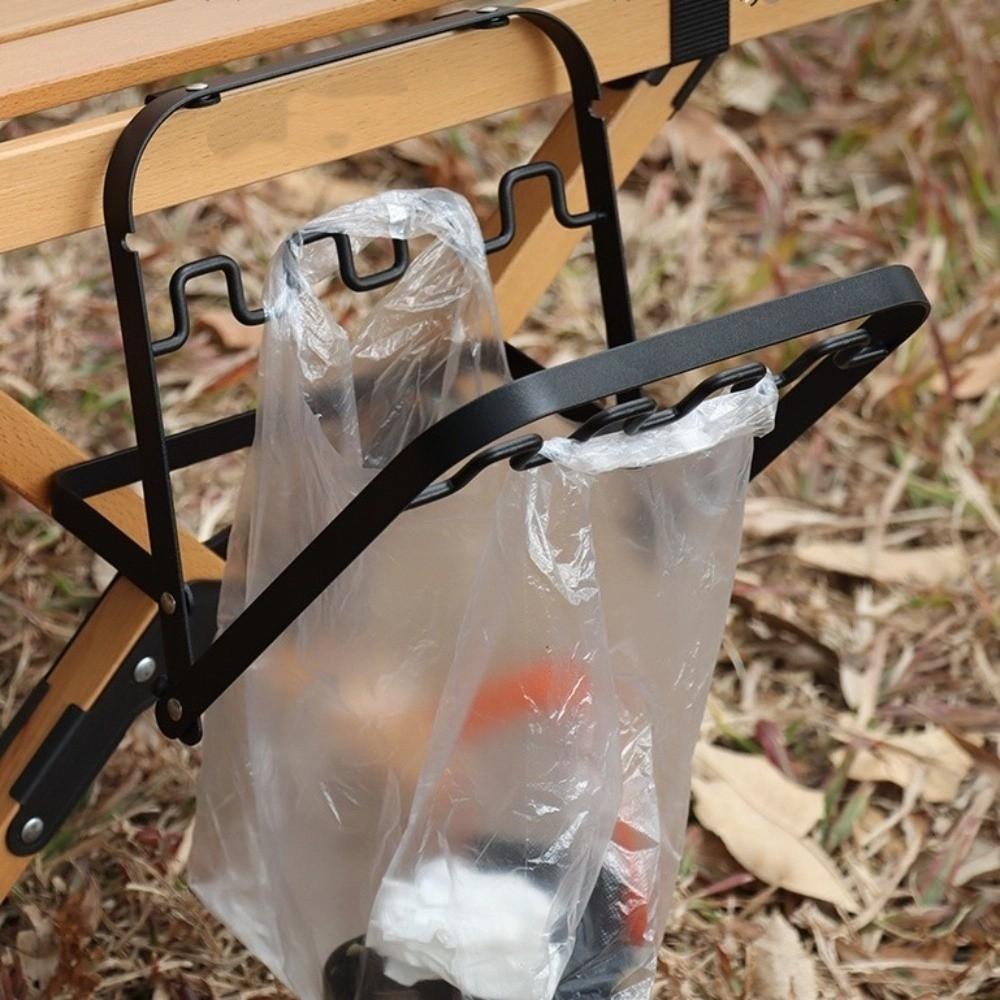 Foldable Garbage Pouch Bracket Hangable Kitchen Rubbish Holder Trash Bag Hanger  for Waste Can Bag
